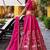 Deep Pink Satin Georgette Zari Sequence Embroidery Work Lehenga Choli