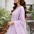  purple heay roman silk with embroidery work embroidery  kurta set