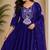  violet heay roman silk with embroidery work embroidery  kurta set
