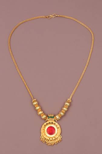 Gold plated fancy necklace  of south indian theam