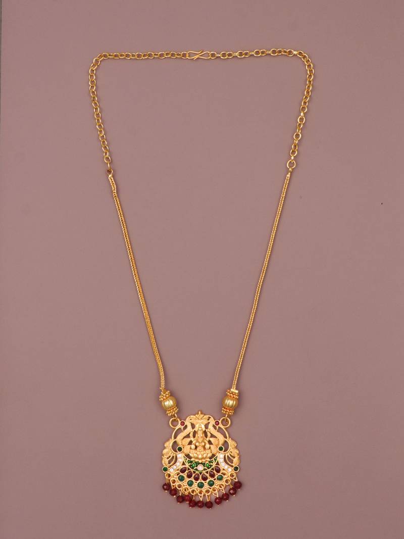Gold plated fancy necklace  of south indian theam