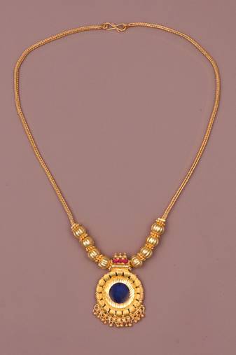 Gold plated fancy necklace  of south indian theam
