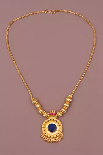 Gold plated fancy necklace  of south indian theam