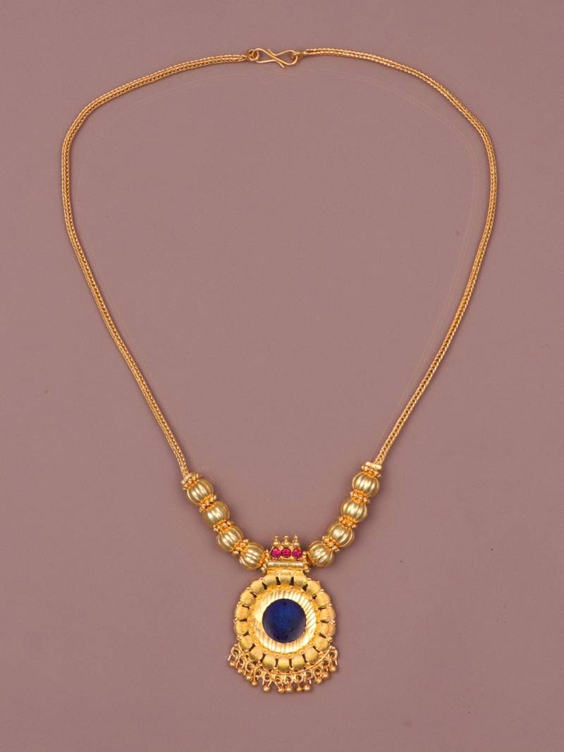 Gold plated fancy necklace  of south indian theam