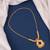 Gold plated fancy necklace  of south indian theam