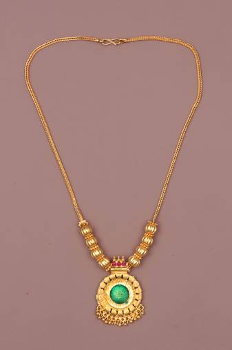 Gold plated fancy necklace  of south indian theam