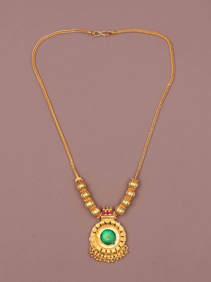 Gold plated fancy necklace  of south indian theam