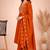  orange heay roman silk with embroidery work embroidery  kurta set