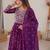 Bewitching Purple Sequins Georgette Wedding Wear Anarkali Suit