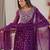 Bewitching Purple Sequins Georgette Wedding Wear Anarkali Suit