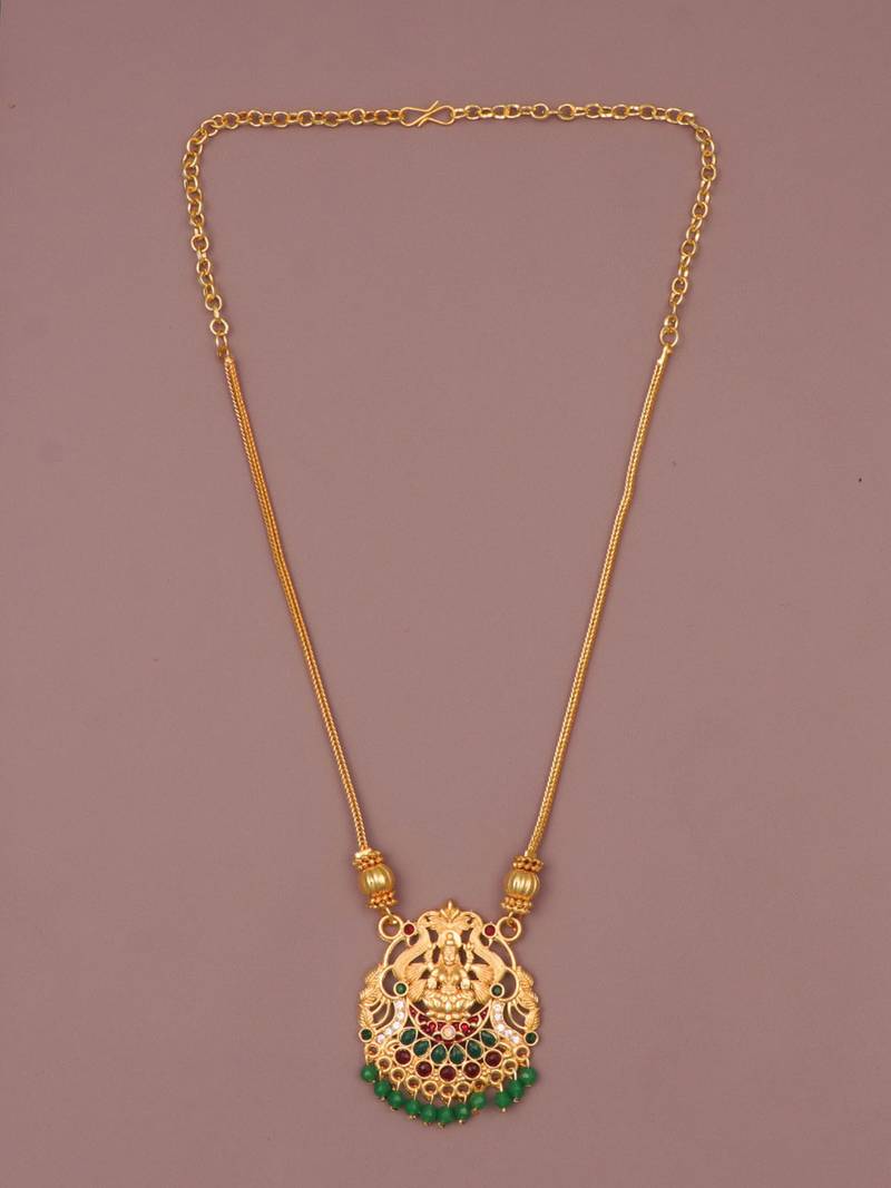Gold plated fancy necklace  of south indian theam