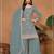 Light blue vichitra silk semi stitched wedding suits