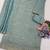 Light blue vichitra silk semi stitched wedding suits