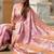Lavender Color zari weaving Work Silk Saree