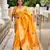 Yellow Color zari weaving Work art silk saree