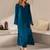 Blue chanderi silk heavy thread embroidery work kurta pant set