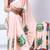 Peach color all over printed as image design work japan satin saree with unstitched blouse
