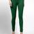 Darkgreen super combed cotton elastane stretch churidar length leggings with ultrasoft waistband