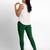 Darkgreen super combed cotton elastane stretch churidar length leggings with ultrasoft waistband
