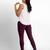 Purple super combed cotton elastane stretch churidar length leggings with ultrasoft waistband