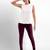 Purple super combed cotton elastane stretch churidar length leggings with ultrasoft waistband