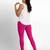 Pink super combed cotton elastane stretch churidar length leggings with ultrasoft waistband