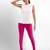 Pink super combed cotton elastane stretch churidar length leggings with ultrasoft waistband