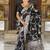 Black Color  zari weaving Work  silk saree