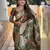 Mehndi Green Color  zari weaving Work  art silk saree