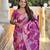 Magenta Color  zari weaving Work  silk saree