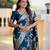Peacock Blue Color  zari weaving Work  silk saree