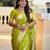 Parrot Green Color  zari weaving Work  silk saree