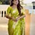 Parrot Green Color  zari weaving Work  art silk saree
