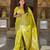 Parrot Green Color  zari weaving Work  silk saree