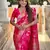 Pink Color  zari weaving Work  art silk saree