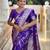 Purple Color  zari weaving Work  silk saree