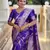 Purple Color  zari weaving Work  art silk saree