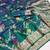 Teal Color  zari weaving Work  silk saree