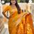 Yellow Color  zari weaving Work  silk saree