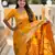 Yellow Color  zari weaving Work  art silk saree