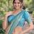 Off white sky soft kanjivaram silk banarasi jacuard work designer party wear saree with unstitched blouse piece