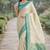 Off white sky soft kanjivaram silk banarasi jacuard work designer party wear saree with unstitched blouse piece