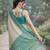 Off white sky soft kanjivaram silk banarasi jacuard work designer party wear saree with unstitched blouse piece