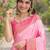Pink soft silk banarasi jacuard work designer party wear saree with unstitched blouse piece
