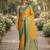 Yellow soft silk banarasi jacuard work designer party wear saree with unstitched blouse piece