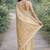 Off white soft silk banarasi jacuard work designer party wear saree with unstitched blouse piece