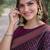 Purple soft silk banarasi jacuard work designer party wear saree with unstitched blouse piece