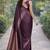 Purple soft silk banarasi jacuard work designer party wear saree with unstitched blouse piece
