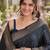 Blue soft silk banarasi jacuard work designer party wear saree with unstitched blouse piece