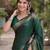 Green soft silk banarasi jacuard work designer party wear saree with unstitched blouse piece